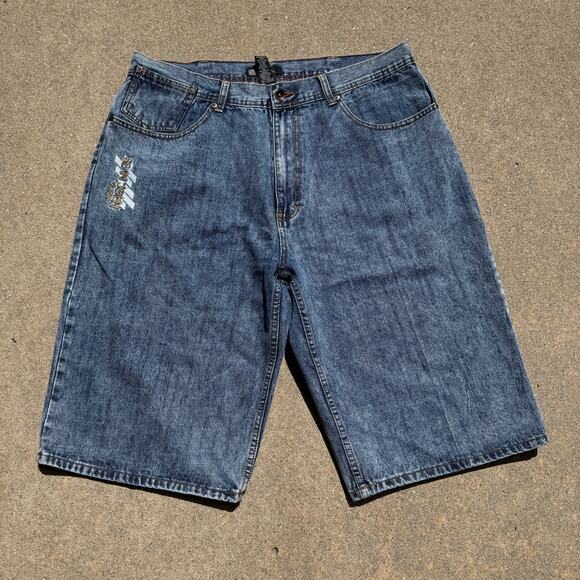 Men's Vintage Y2k Sean John Baggy Long Denim Jean HipHop Shorts Jorts Sz 40 x 15 - Picture 1 of 5